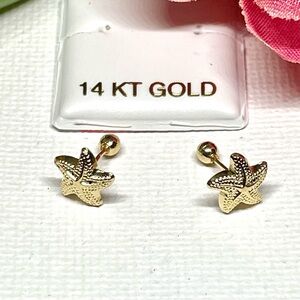Solid Yellow Gold 14 Karat Starfish 7x7Earring
100 %Pure 14 karat Gold